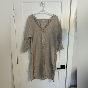 Made in Italy 100% linen tunic/beach cover